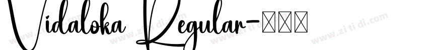 Vidaloka Regular字体转换